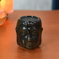 Impressive Meditating Buddha Aroma Diffuser Tealight Holder Black