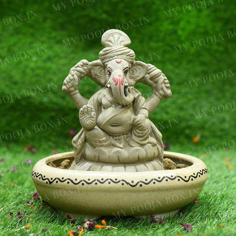 7INCH Pagdi Shubham Eco-Friendly Ganpati