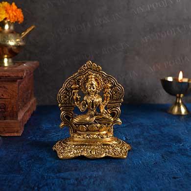 Traditional Golden Ganesha Laxmi Set