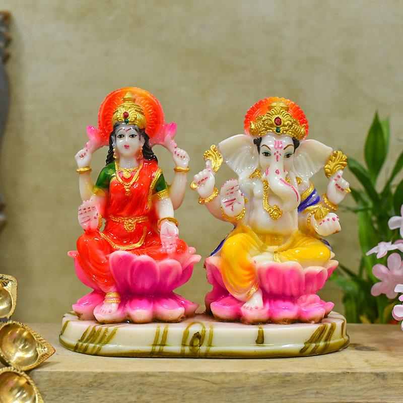 Gorgeous Laxmi Ganesh Idol Set