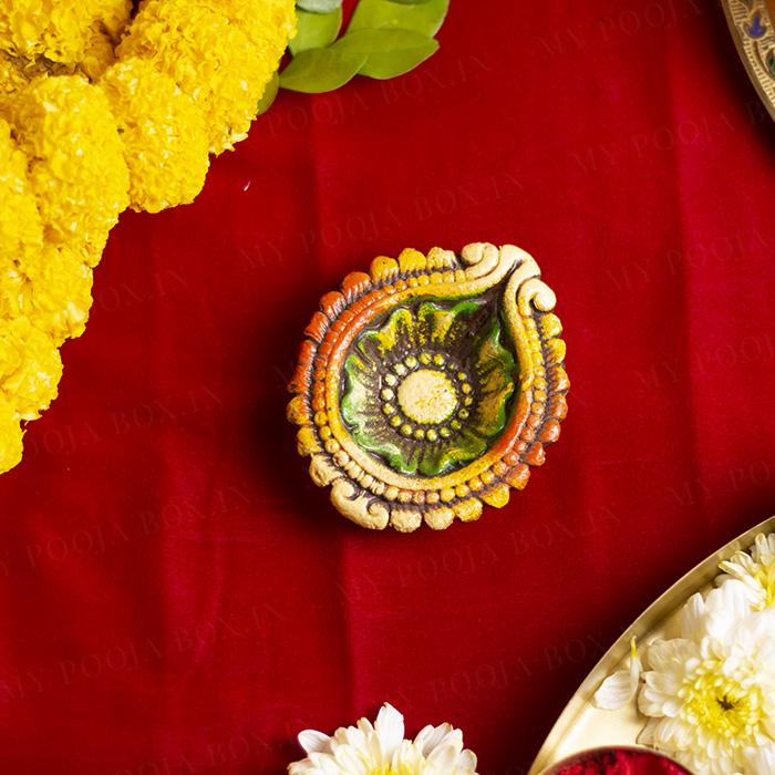Admirable Colourful Diya (Set of 2)