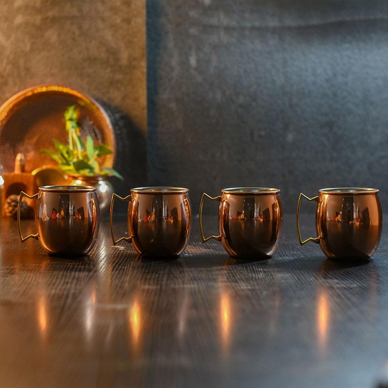 Magnificent Moscow Mule Copper Mugs (Set of 4)