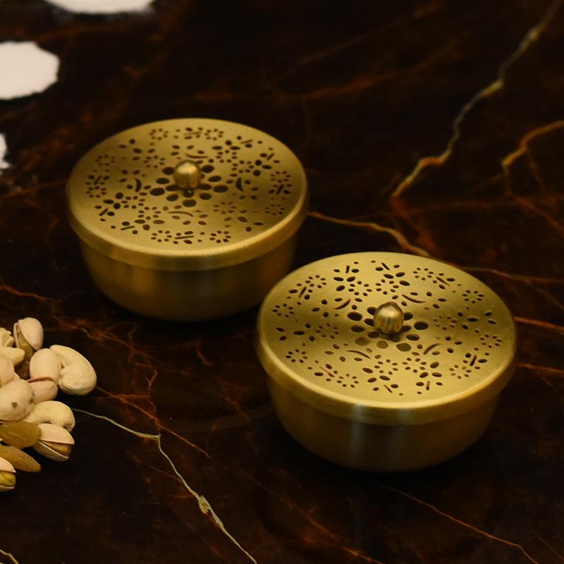 Brass Nut Case ( Set of 2 )