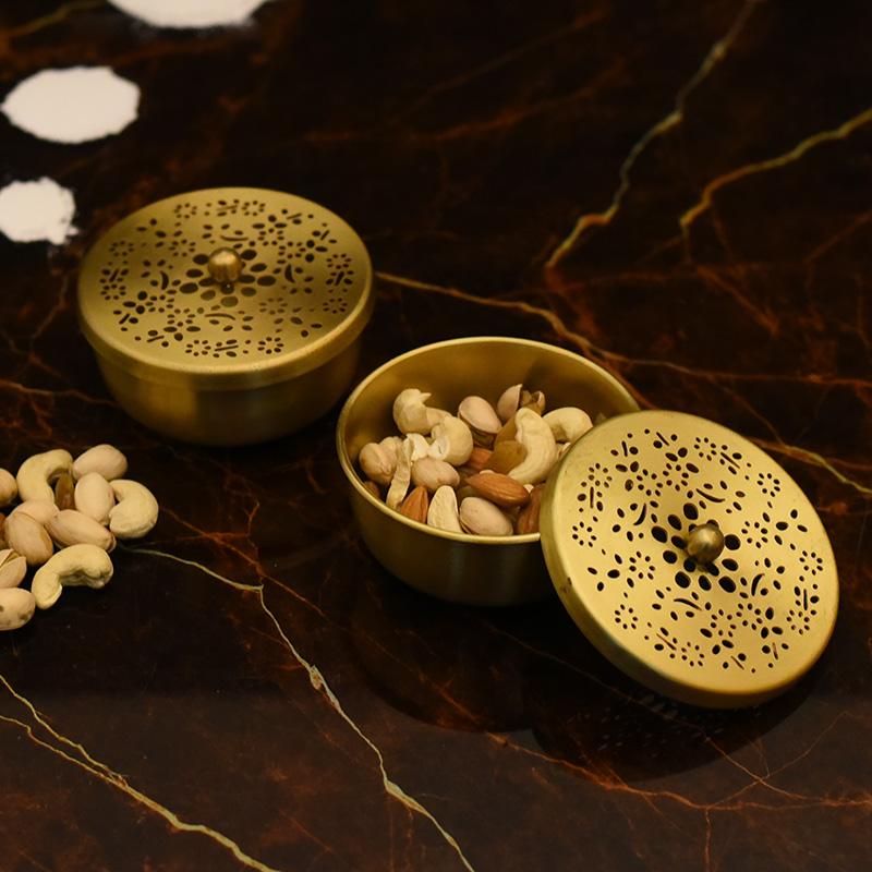 Brass Nut Case ( Set of 2 )