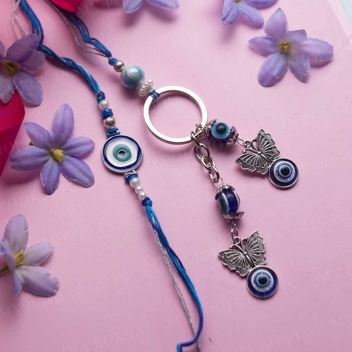 Butterfly Evil Eye Bhaiya Bhabhi Rakhi