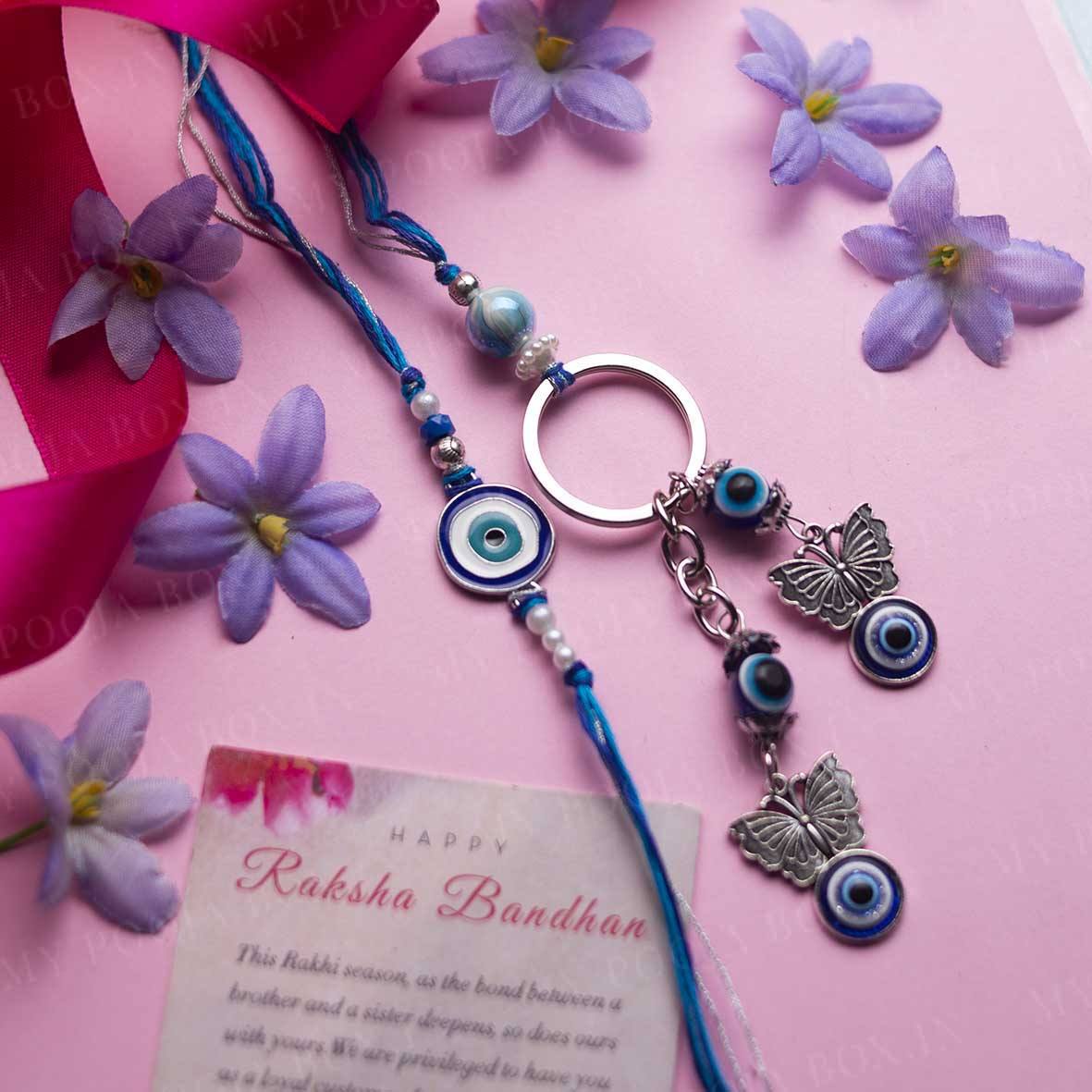 Butterfly Evil Eye Bhaiya Bhabhi Rakhi