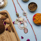 Fascinating Peach Bhaiya Bhabhi Rakhi