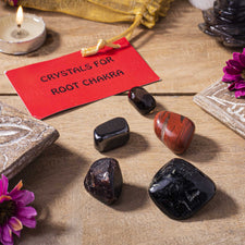 Root Chakra Crystal Healing Tumble Stone Set