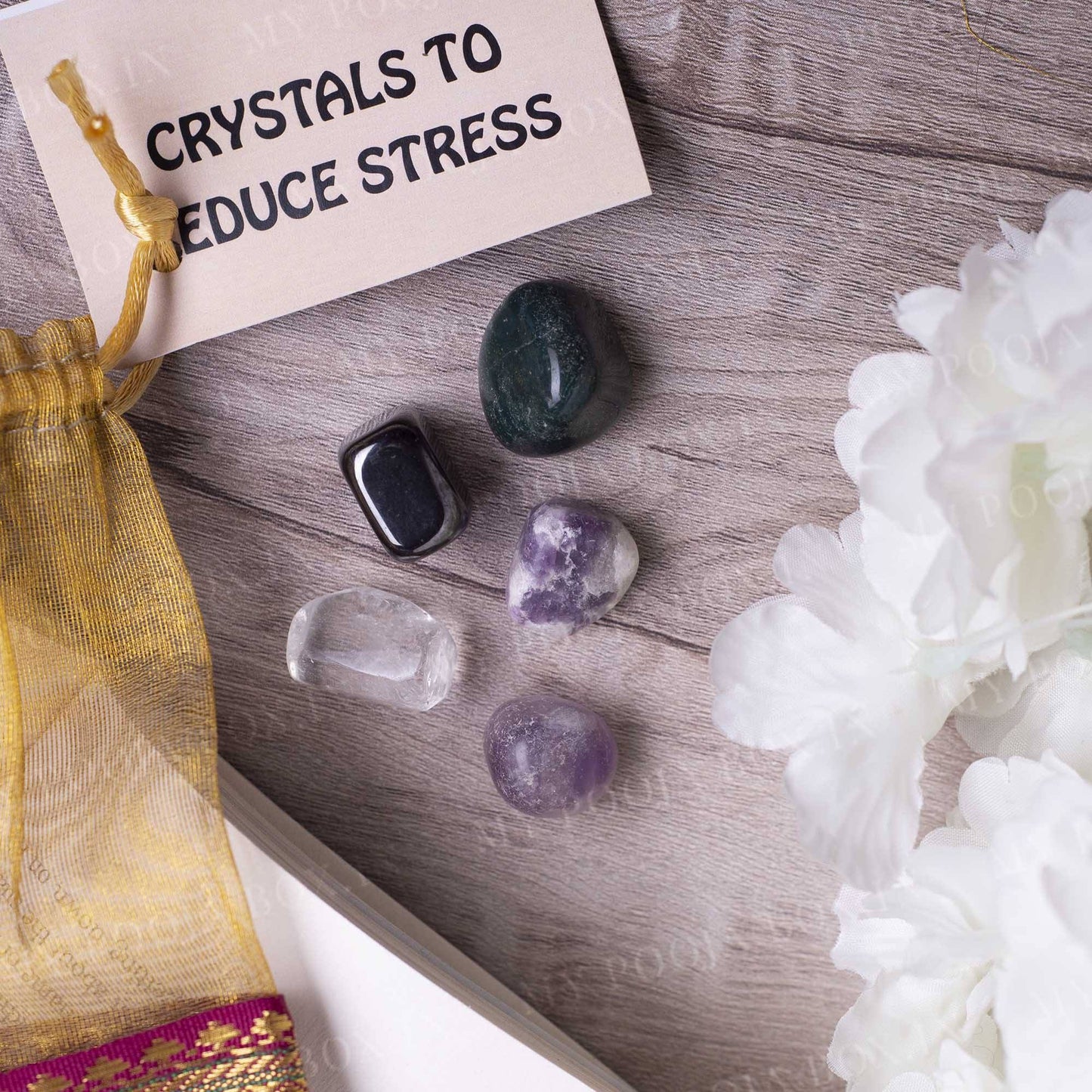 Reduce Stress Crystal Healing Tumble Stone Set