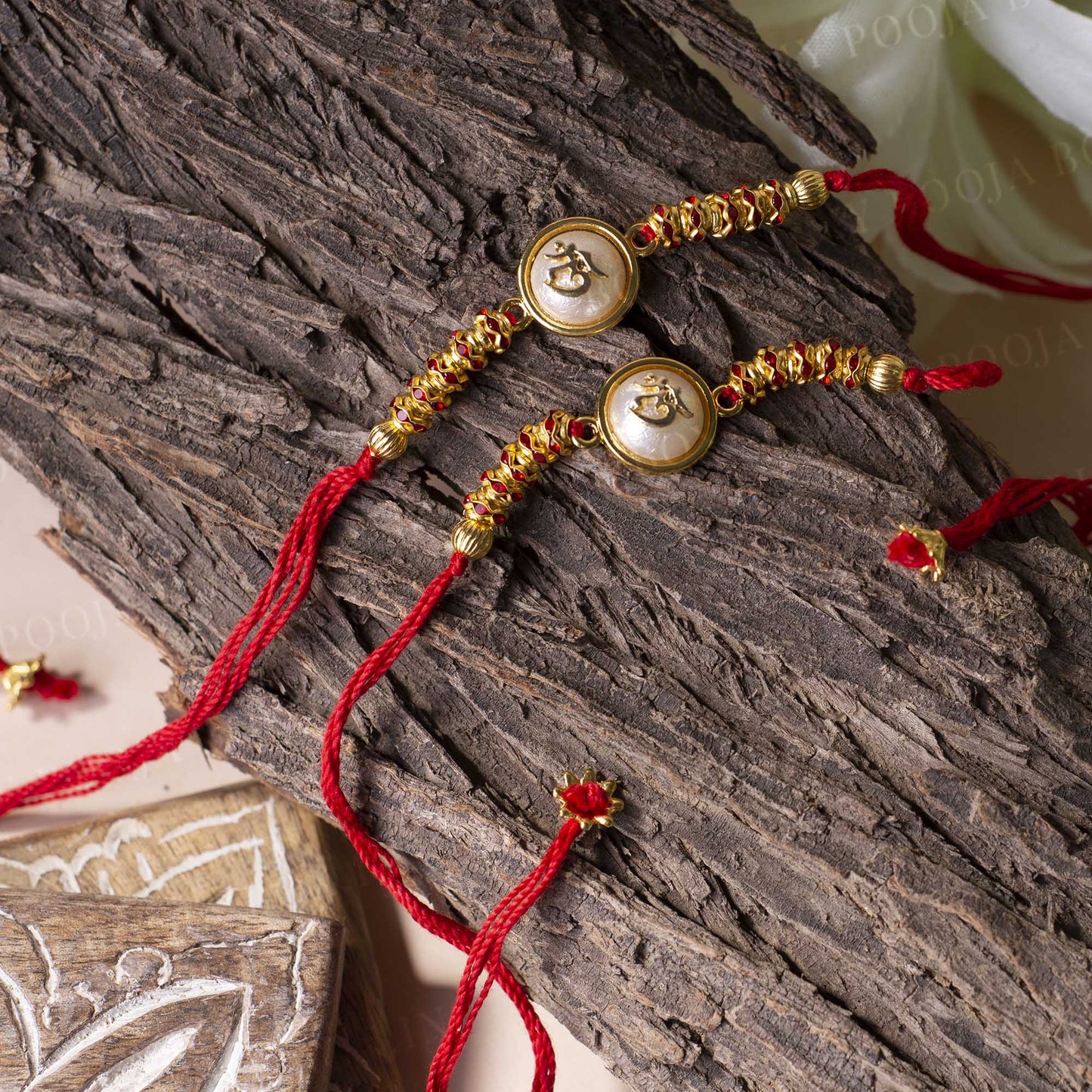 'Om' Opalescent Rakhi (Set of 2)