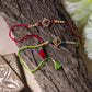 Diamond Shape Red & Green Rakhi (Set of 2)