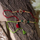 Diamond Shape Red & Green Rakhi (Set of 2)