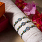 Fancy Golden Ring & Flower Bead Rakhi