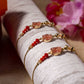 Orange Peach Stone Rakhi (Set of 3)