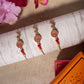 Orange Peach Stone Rakhi (Set of 3)