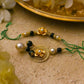 24K Gold Foil Floral Bhaiya Bhabhi Lumba Rakhi-Set Of 2