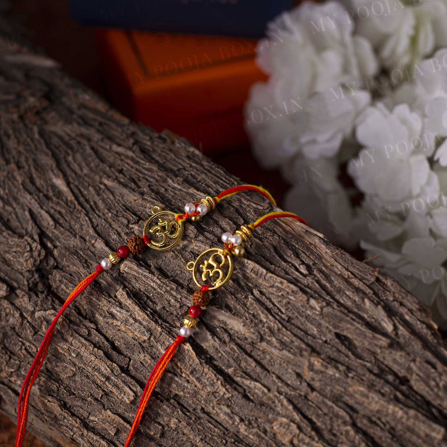 OM Rudraksh Auspicious Rakhi Set of 2