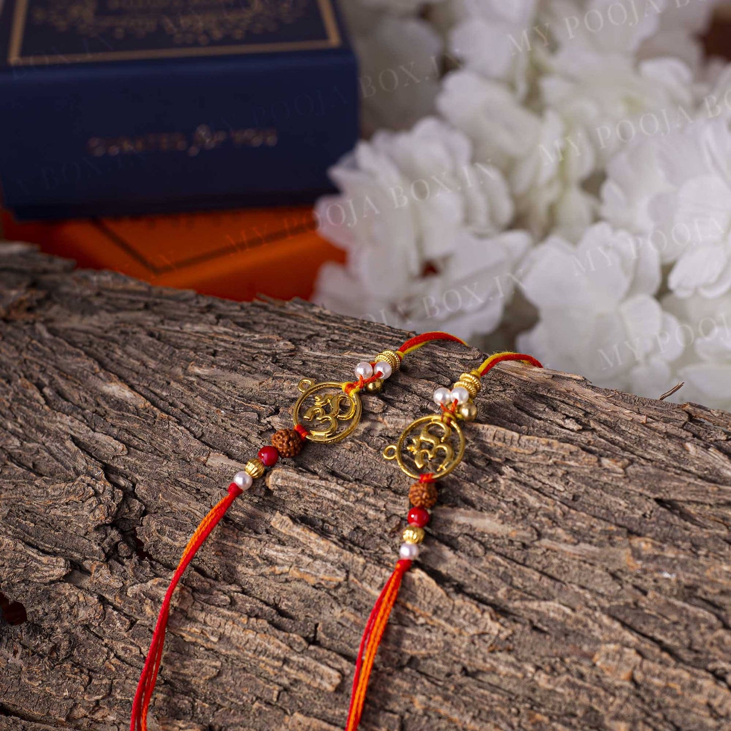 OM Rudraksh Auspicious Rakhi Set of 2