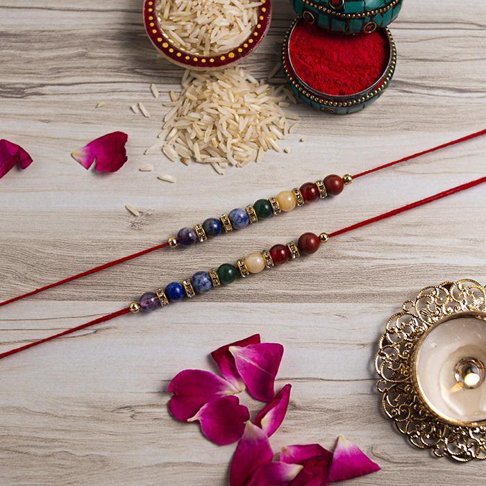 Seven Chakra Spiritual Crystal Rakhi