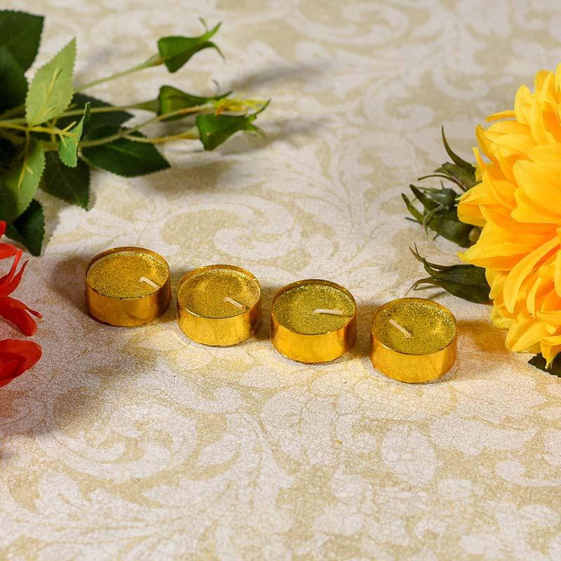Dazzling Golden Candle (Set of 4)