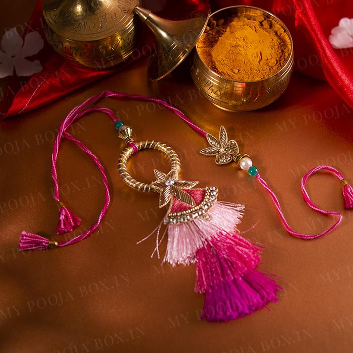 Three Layered Tassel Bhaiya Bhabhi Rakhi