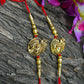Sparkling Radha Krishna Golden Rakhi(Set of 2)