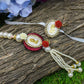 Silver Coin Beautiful Pearl Bhaiya Bhabhi Rakhi Set of 2