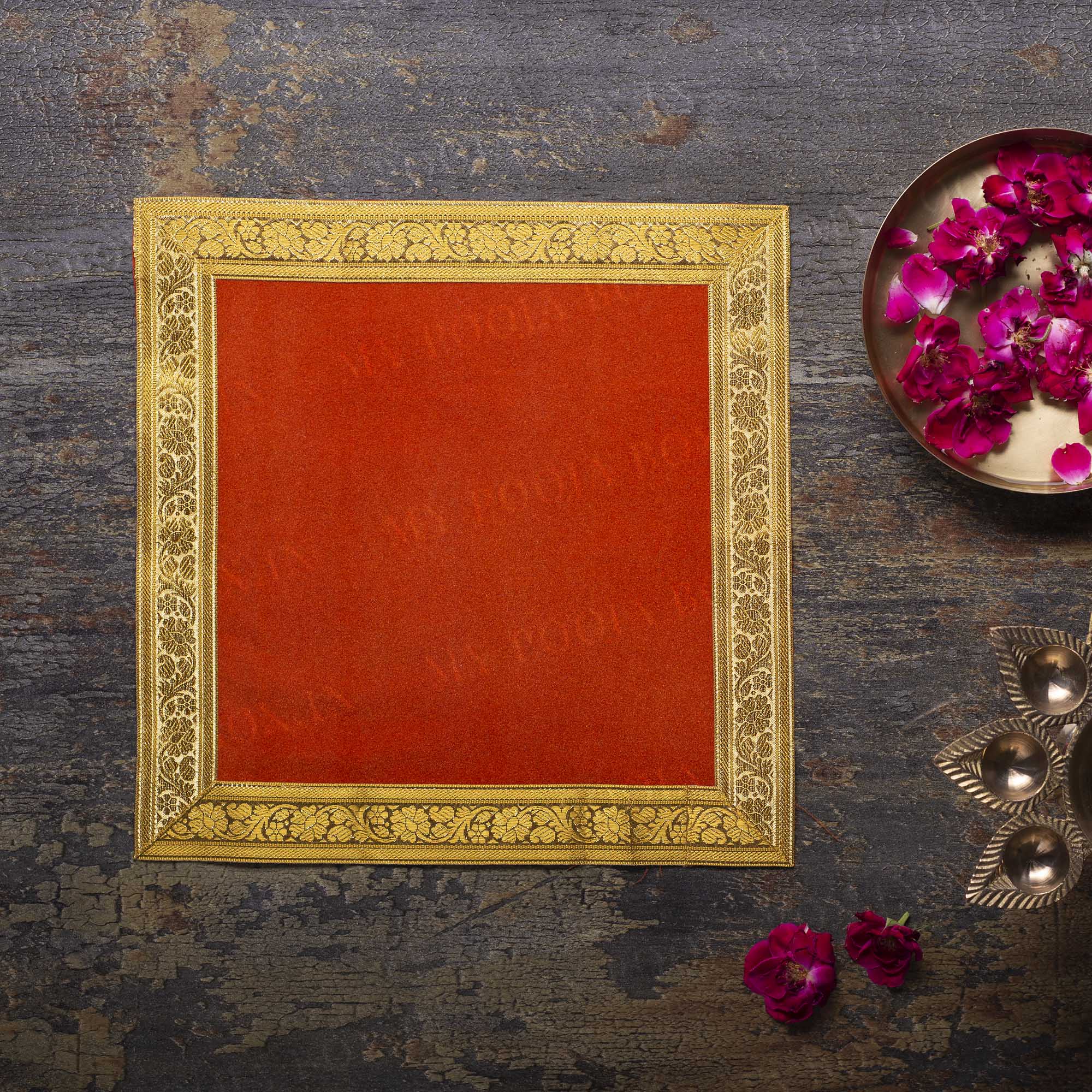 30x30 PUJA AASAN (ORANGE)