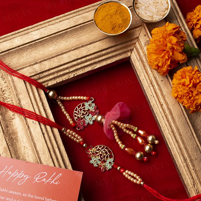 Charming Pearl Bhaiya Bhabhi Rakhi