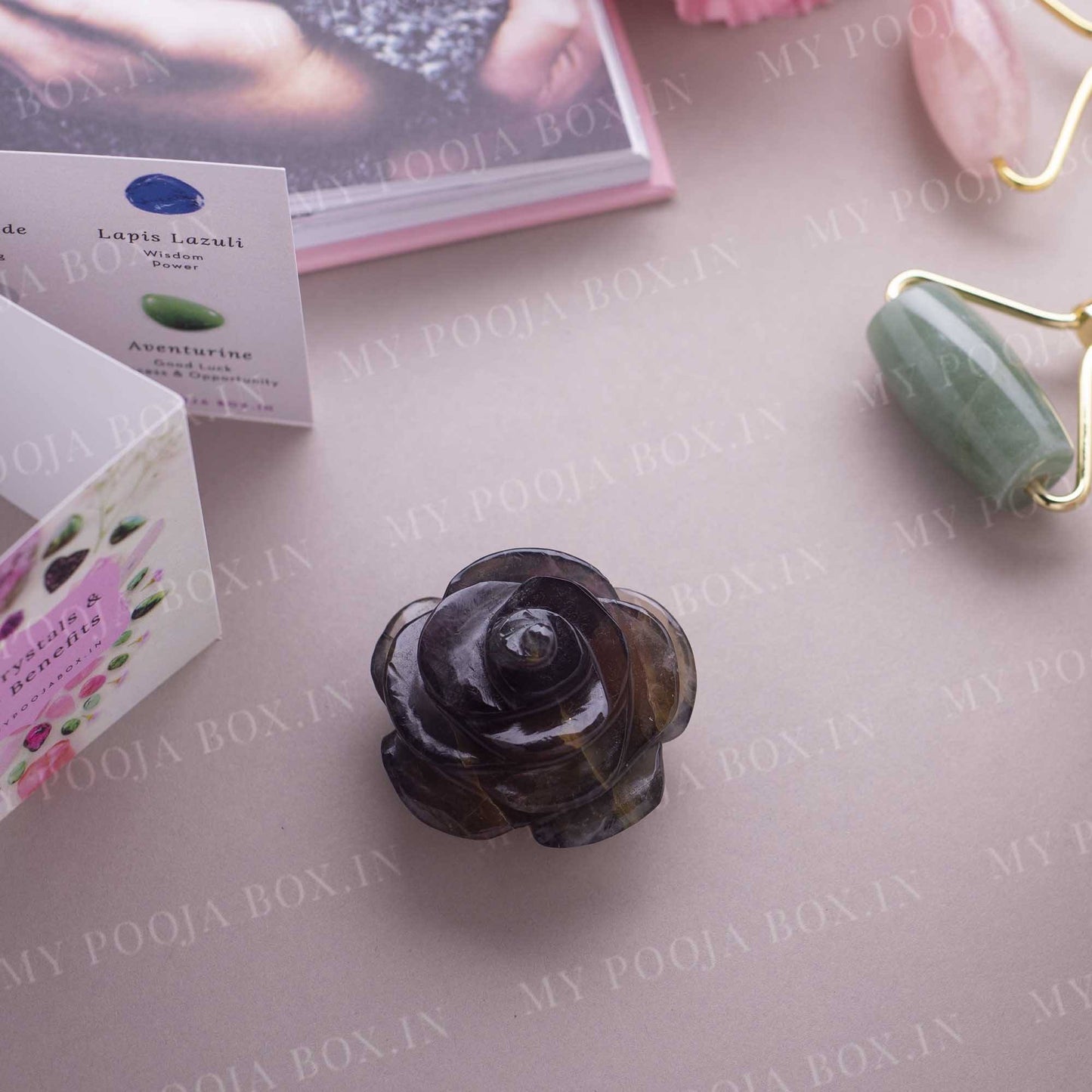 Fluorite Crystal Rose Showpiece