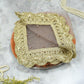 Lilac Gray Beaded Thali Cover
