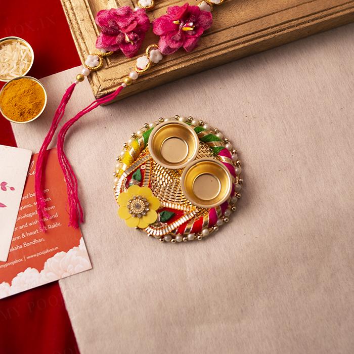 Elegant Roli Akshat Thali