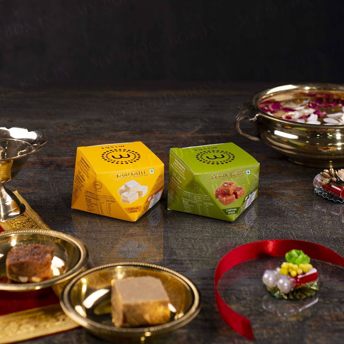 Kaju Katli & Besan Burfi Mithai Set (Small)