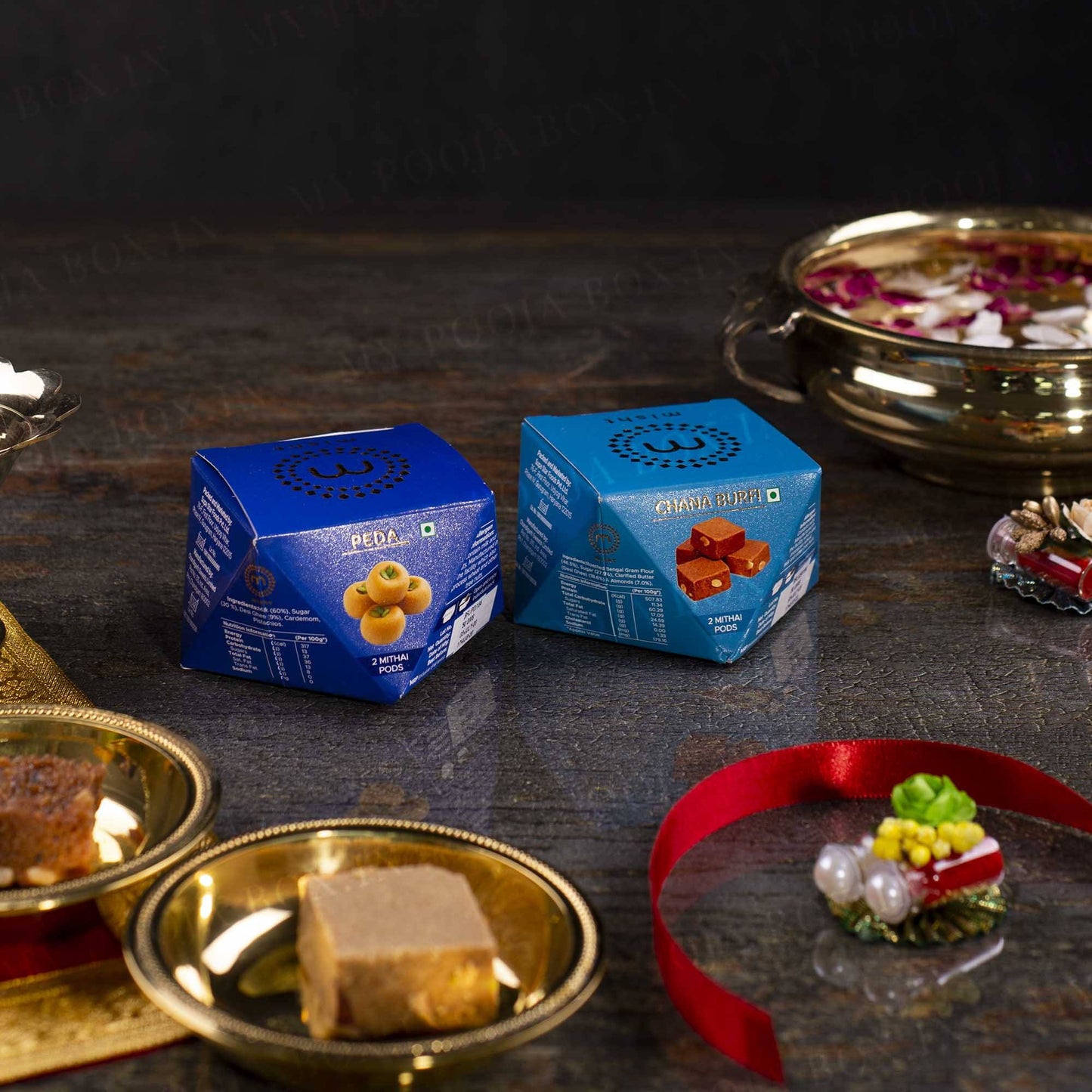 Chana Burfi & Peda Mithai Set (Small)