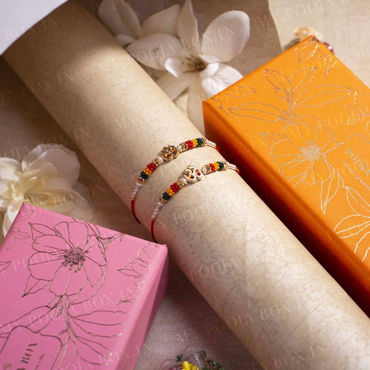 Multi-Colored Om Rakhi (Set of 2)
