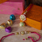 Meenakarai Mint Green Bhaiya Bhabhi Rakhi
