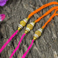 Modern Chic Golden Rakhi Set of 3
