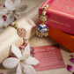 Meenakari Navy Blue Bhaiya Bhabhi Rakhi Set