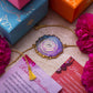 Gayatri Mantra Rainbow Agate Stone Rakhi