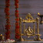 Traditional Brass Jhula Ganesha with Diya