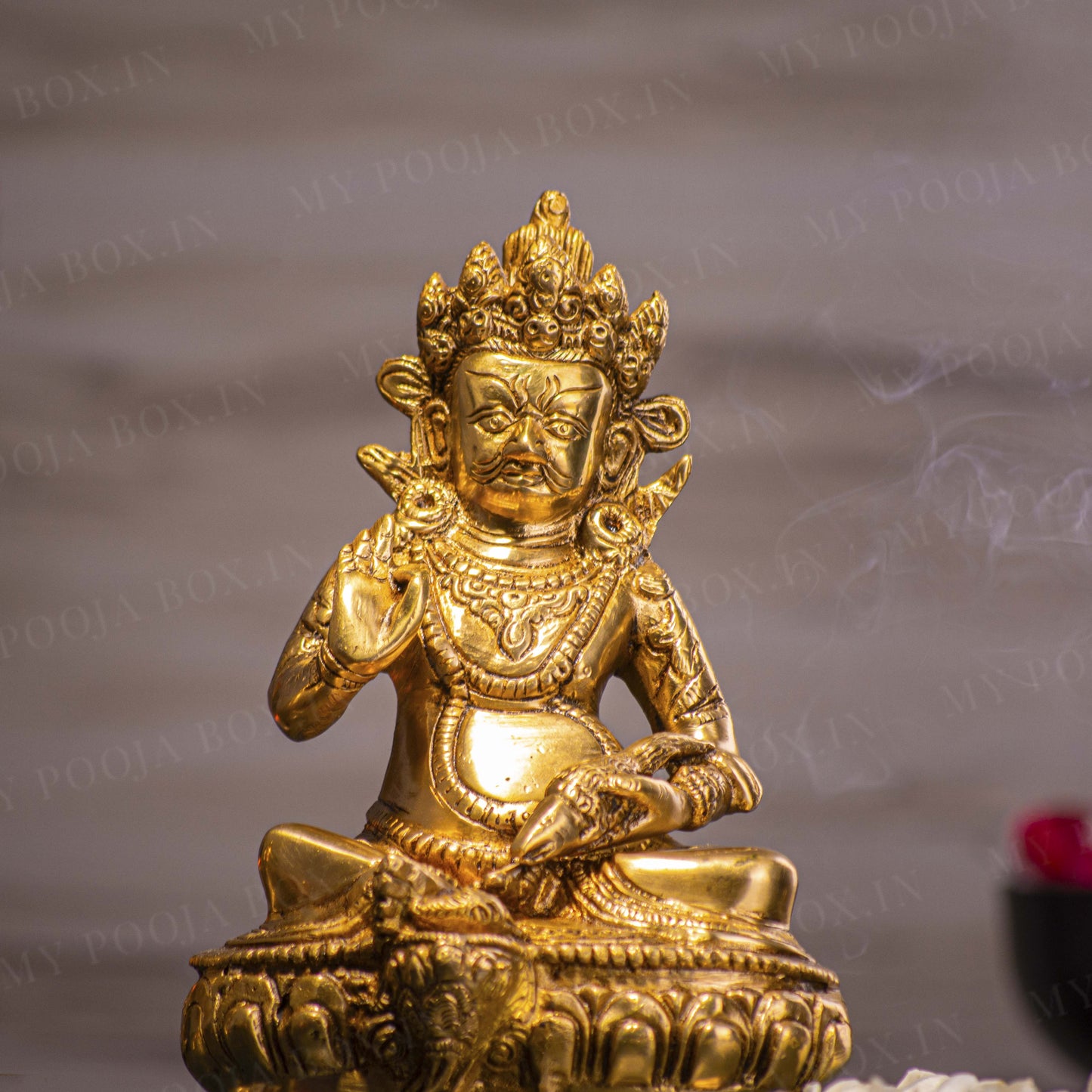 Auspicious Lord Kuber Brass Idol