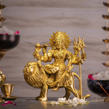 Stunning Brass Durga Statue