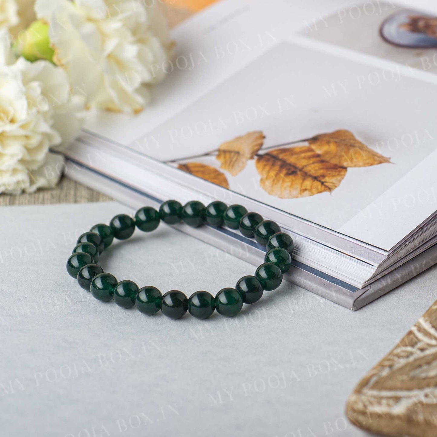 Green Aventurine Dark Bracelet (Good Luck Stone)