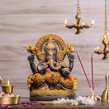 Chic Brass Ganesh Idol