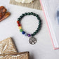 Green Aventurine Bracelet with Tree of Life Charm