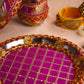 Jaipuri Pink Karwa Chauth Thali Set