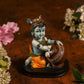 Beautiful Blue Bal Gopal With Brown Matki