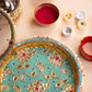 Inaayat Karwa Chauth Thali Set (Blue & Pink)