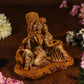 Beautiful Brown Radha Krishna Statue In Sitting Position