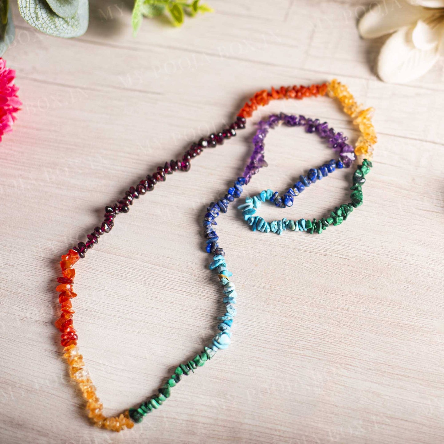 7 Chakra Crystal Healing Natural Stone Mala